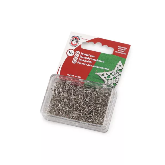 Gombostű 10 mm sárgaréz - nikkel (1 doboz) Gombostű 10 mm sárgaréz - nikkel (1 doboz)