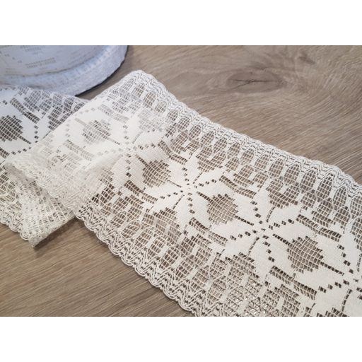 Fehér pamut 127mm széles szalag csipke 