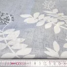 Acélszürke levél mintás 220 cm széles pamut perkál