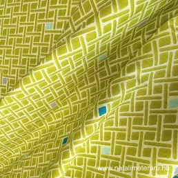 Kiwi kockás 220cm széles pamutvászon