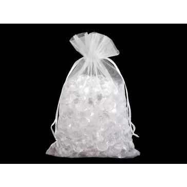   Organza ajándéktasak 17x23 cm - 1 fehér (100 db-os csomagolás)