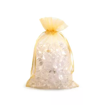   Organza ajándéktasak 17x23 cm - 2 arany (30 db-os csomagolás)