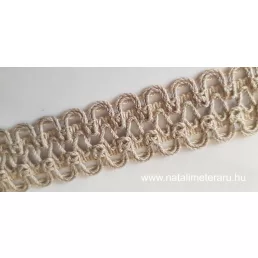 Natúr bézs kevertszálas len szalag csipke 2,6cm-es, LCS2