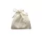 Ajándék tasak 8x8 cm textil zsák - 1 természetes fehér (100 db-os csomagolás)