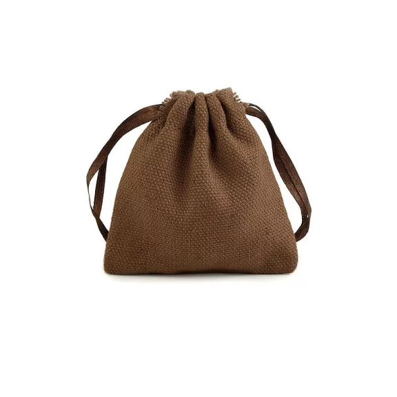 Ajándék tasak 8x8 cm textil zsák - 2 sötétbarna (1 db-os csomagolás) Ajándék tasak 8x8 cm textil zsák - 2 sötétbarna (1 db-os csomagolás)