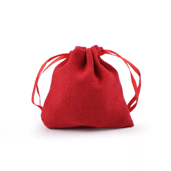 Ajándék tasak 8x8 cm textil zsák - 5 piros (10 db-os csomagolás) Ajándék tasak 8x8 cm textil zsák - 5 piros (10 db-os csomagolás)