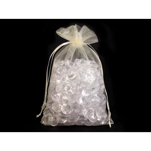 Organza ajándéktasak 14x21 cm - 2 világos bézs (100 db-os csomagolás) Organza ajándéktasak 14x21 cm - 2 világos bézs (100 db-os csomagolás)