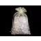 Organza ajándéktasak 14x21 cm - 2 világos bézs (100 db-os csomagolás)