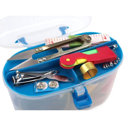 Varrókészlet átlátszó műanyag dobozban