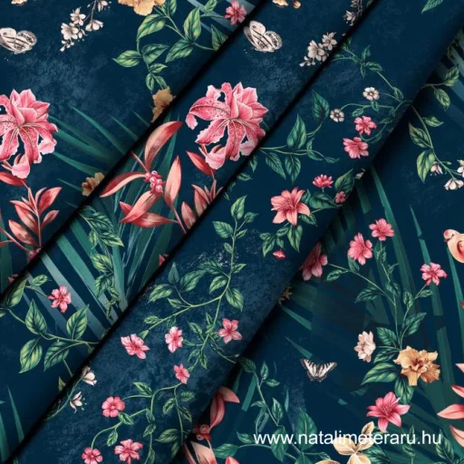 Édenkert pamutperkál 220 cm széles - luxus textil