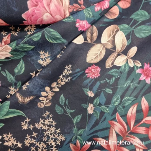 Édenkert pamutperkál 220 cm széles - luxus textil