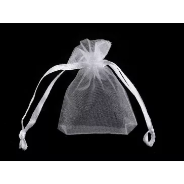   Organza ajándéktasak 4,5x7 cm - 1 fehér (20 db-os csomagolás)
