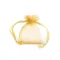 Organza ajándéktasak 4,5x7 cm - 4 világos arany (10 db-os csomagolás)