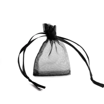   Organza ajándéktasak 4,5x7 cm - 6 fekete (100 db-os csomagolás)