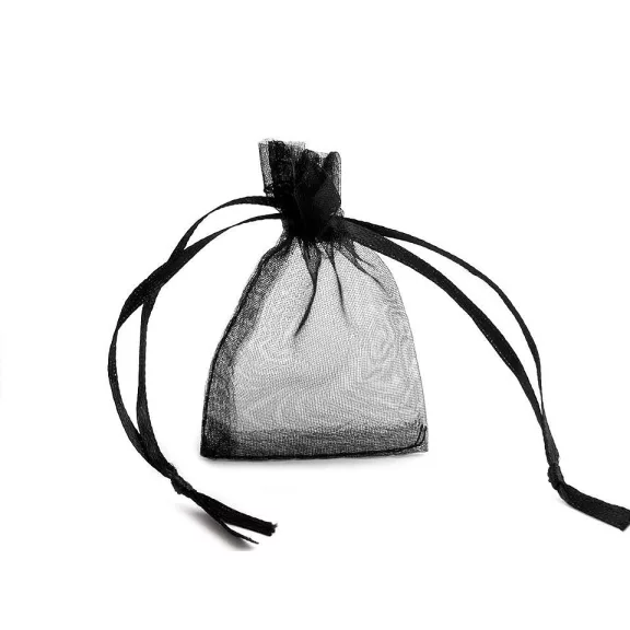 Organza ajándéktasak 4,5x7 cm - 6 fekete (100 db-os csomagolás) Organza ajándéktasak 4,5x7 cm - 6 fekete (100 db-os csomagolás)