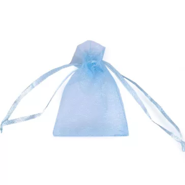   Organza ajándéktasak 4,5x7 cm - 8 világoskék (20 db-os csomagolás)