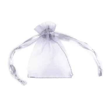   Organza ajándéktasak 4,5x7 cm - 9 világosszürke (20 db-os csomagolás)