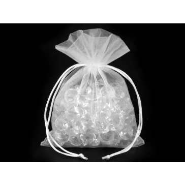   Organza ajándéktasak 13x18 cm - 1 fehér (100 db-os csomagolás)