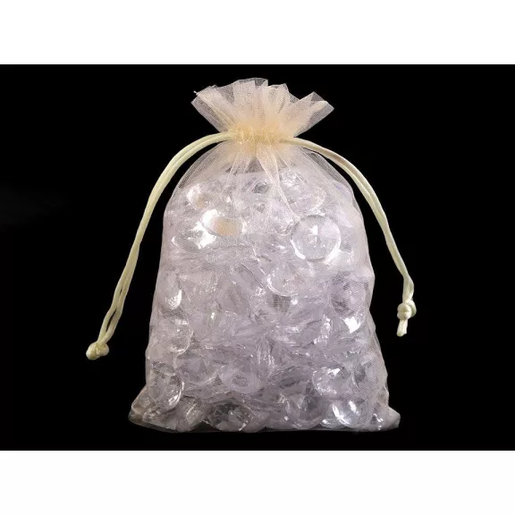 Organza ajándéktasak 13x18 cm - 2 világos krém (10 db-os csomagolás) Organza ajándéktasak 13x18 cm - 2 világos krém (10 db-os csomagolás)