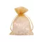 Organza ajándéktasak 13x18 cm - 12 világos arany (10 db-os csomagolás)