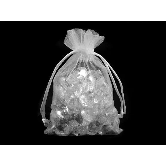 Organza ajándéktasak 10x15 cm - 11 fehér (10 db-os csomagolás) Organza ajándéktasak 10x15 cm - 11 fehér (10 db-os csomagolás)