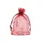 Organza ajándéktasak 10x15 cm - 13 karácsonyi piros (10 db-os csomagolás)