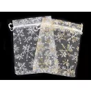 Karácsonyi ajándéktgasak pehely13x18 cm organza - 5 jégkék ezüst (50 db-os csomagolás) Karácsonyi ajándéktgasak pehely13x18 cm organza - 5 jégkék ezüst (50 db-os csomagolás)