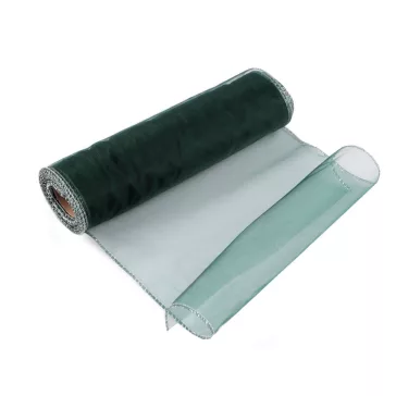   Organza szalag 21 cm-es - 128 fenyőzöld (90 m-os csomagolás)