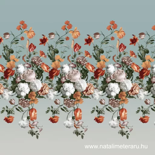 Virágcsokor minta - prémium pamutvászon 220 cm széles