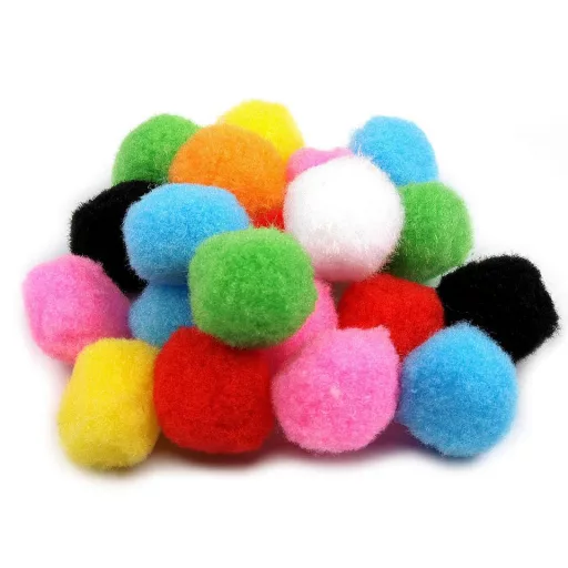 Színes zsenília Pom pom golyó  Ø25 mm