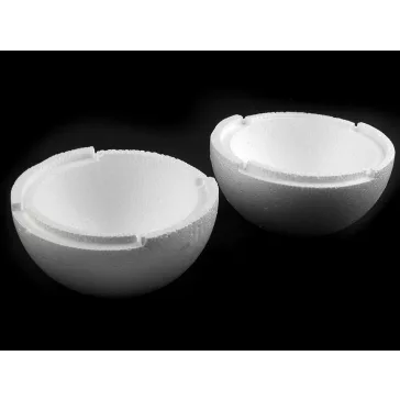   Hungarocell gömb kétrészes üreges Ø19,5 cm kétrésze öblös - fehér (4 db-os csomagolás)
