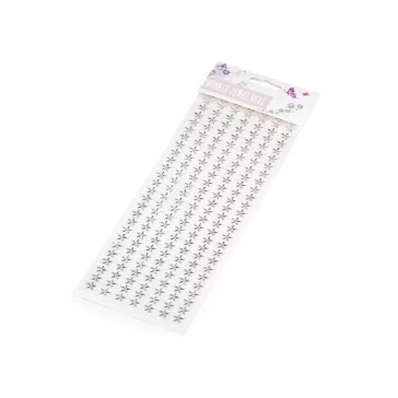   Öntapadós csillagok ragasztószalagon Ø10 mm - 1 középezüst (3 card)
