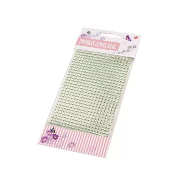  Öntapadós kövek ragasztószalagon Ø4 mm - 2 fagyoszöld (3 card)
