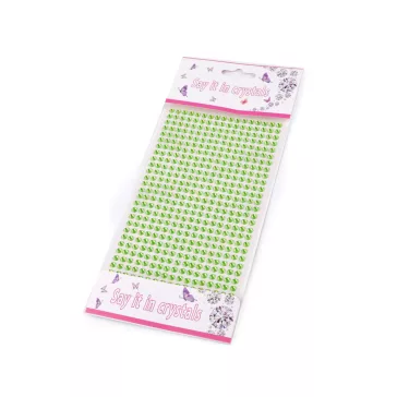   Öntapadós kövek ragasztószalagon Ø4 mm - 12 limezöld (3 card)