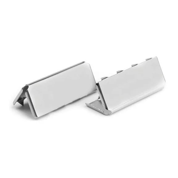 Fém szalagvég szélessége 25 mm zsinórvég - 1 nikkel (300 db-os csomagolás) Fém szalagvég szélessége 25 mm zsinórvég - 1 nikkel (300 db-os csomagolás)