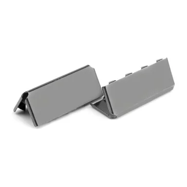   Fém szalagvég szélessége 25 mm zsinórvég - 2 nikkel fekete (300 db-os csomagolás)