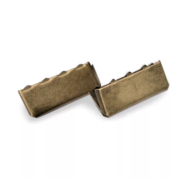 Fém szalagvég szélessége 25 mm zsinórvég - 3 ósárgaréz (100 db-os csomagolás) Fém szalagvég szélessége 25 mm zsinórvég - 3 ósárgaréz (100 db-os csomagolás)