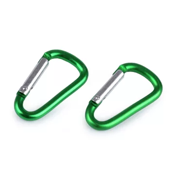   Fém karabiner 23x39 mm - 4 élénkzöld (2 db-os csomagolás)