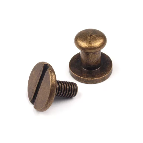 Pisztolygomb Ø6 mm - 2 (9 mm) ósárgaréz (50 pár) Pisztolygomb Ø6 mm - 2 (9 mm) ósárgaréz (50 pár)