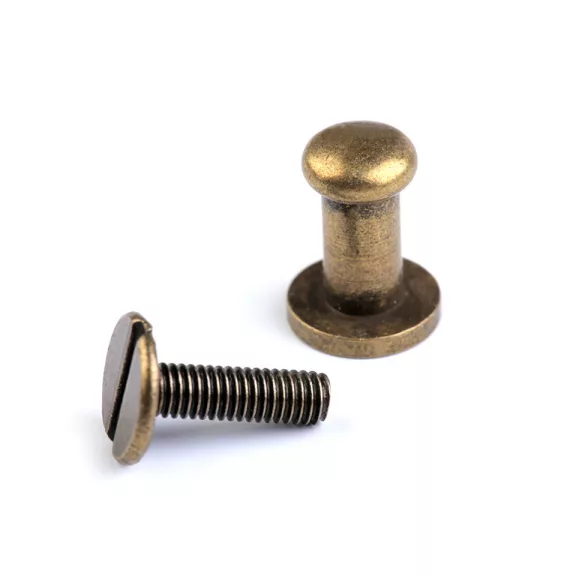 Pisztolygomb Ø6 mm - 4 (14 mm) ósárgaréz (50 pár) Pisztolygomb Ø6 mm - 4 (14 mm) ósárgaréz (50 pár)