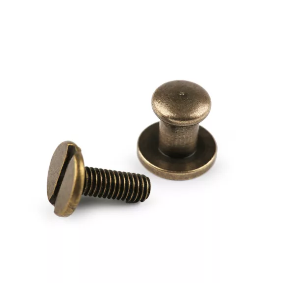 Pisztolygomb Ø6 mm - 6 (11 mm) ósárgaréz (50 pár) Pisztolygomb Ø6 mm - 6 (11 mm) ósárgaréz (50 pár)