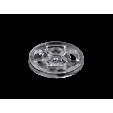   Felvarrható műanyag patent / összenyomható gomb Ø13 mm, Ø15 mm - 3 13 mm átlátszó (500 pr)