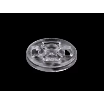   Felvarrható műanyag patent / összenyomható gomb Ø13 mm, Ø15 mm - 3 13 mm Transparent (100 pár)