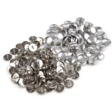   Gombalap fém alappal, kárpitos gomb 28" fém 17,78mm - nikkel (1000 szett)