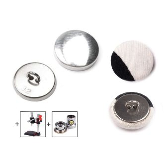 Gombalap fém alappal, kárpitos gomb 32"