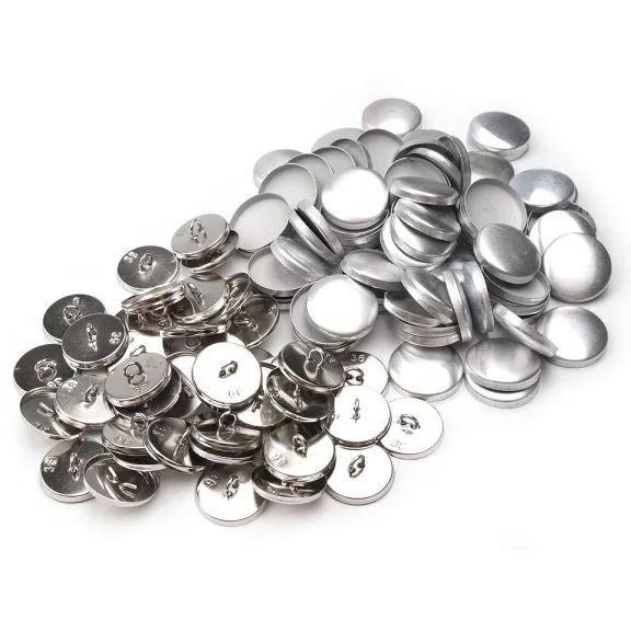 Gombalap fém alappal, kárpitos gomb 36" - nikkel (500 szett) Gombalap fém alappal, kárpitos gomb 36" - nikkel (500 szett)