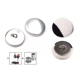 Gombalap fém alappal, kárpitos gomb 40"