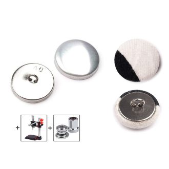 Gombalap fém alappal, kárpitos gomb 40"