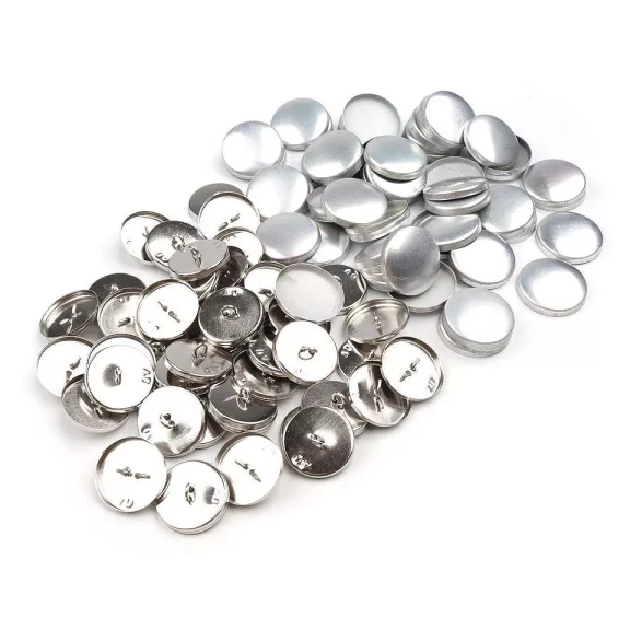 Gombalap fém alappal, kárpitos gomb 40" - nikkel (100 szett) Gombalap fém alappal, kárpitos gomb 40" - nikkel (100 szett)