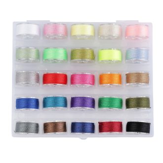 Varrógép orsók dobozban töltelékkel keskeny